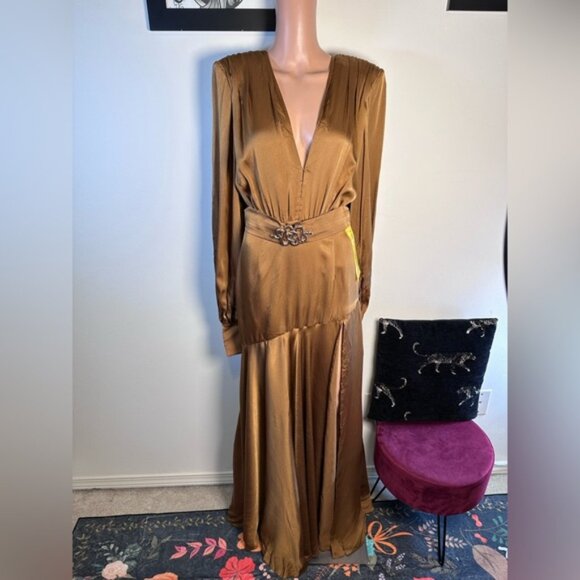 chinese dress ladies BRONX & BANCO Long Sleeve Pink and Sheer Layered Dress  The Hangout